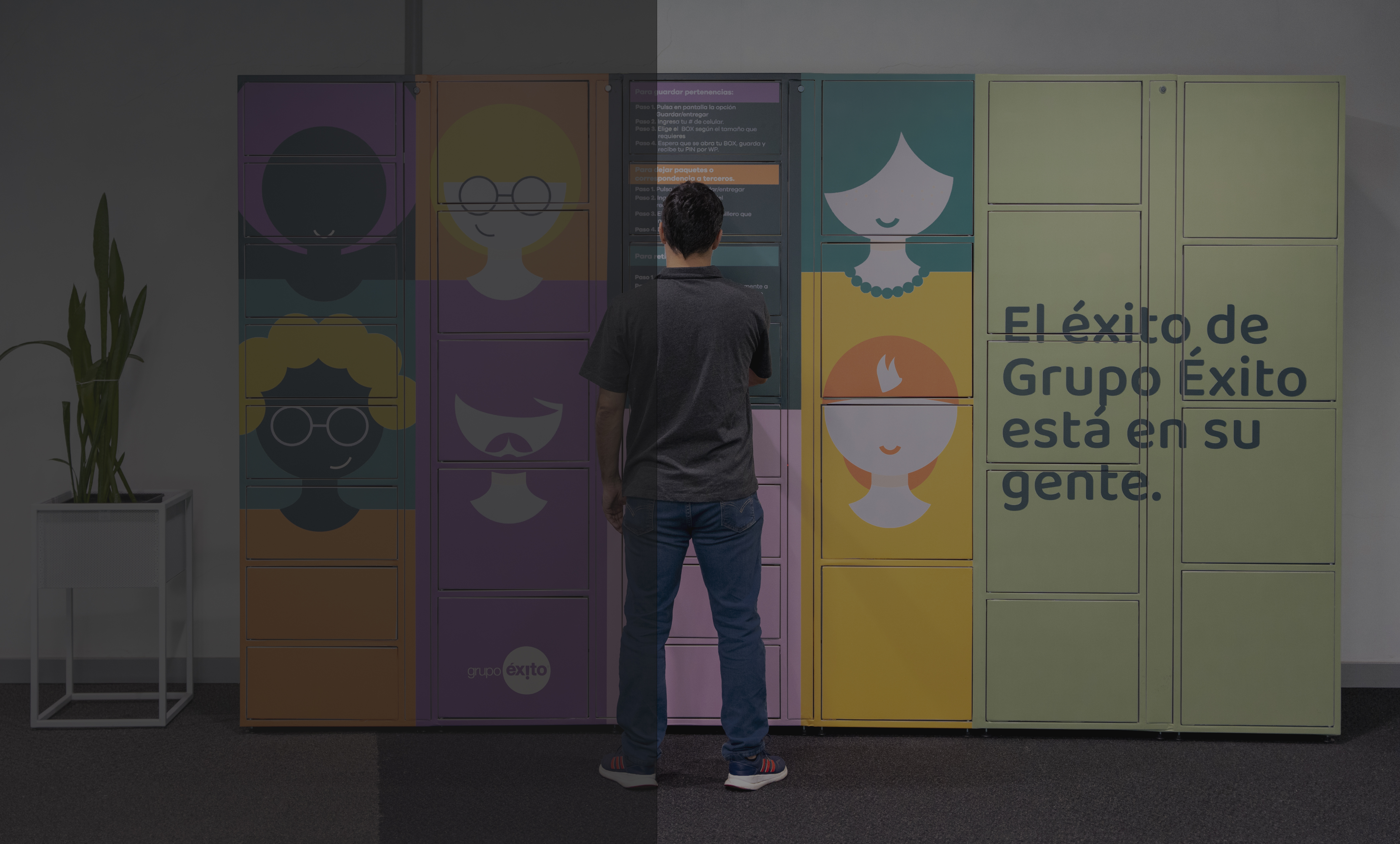 Fondo de casilleros inteligentes